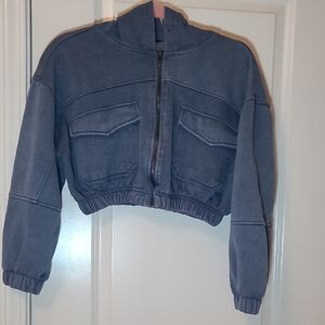 Ashley By 26 International Blue Cropped Sweater